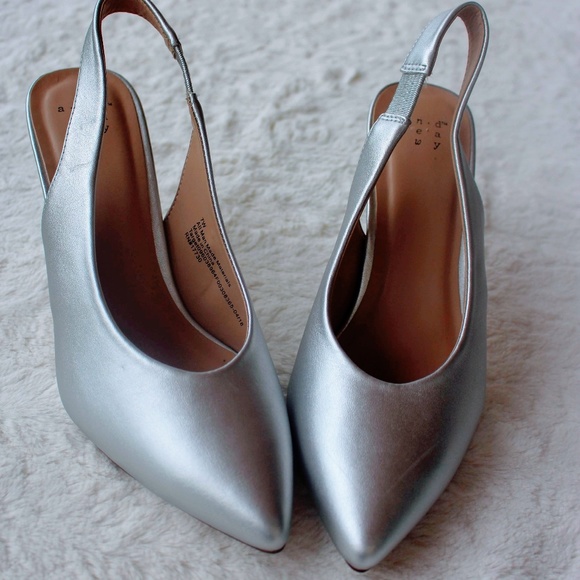 💲NWOT A new day silver ankle strapped heels 7W - Picture 5 of 5